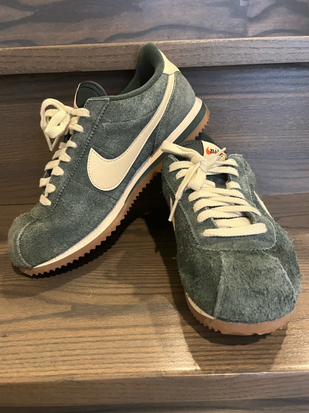 Nike Suede Cortez Green Sneaker Size 8